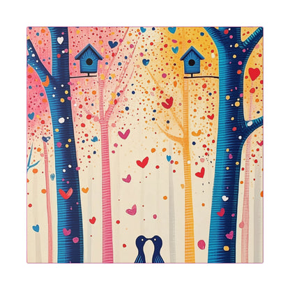 Little Love Birds - Delight in Nature Series - Fine Art Print on Canvas