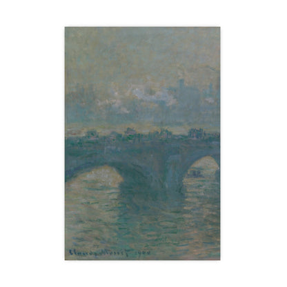 Waterloo Bridge Gray Weather - Monet Fine Art Poster