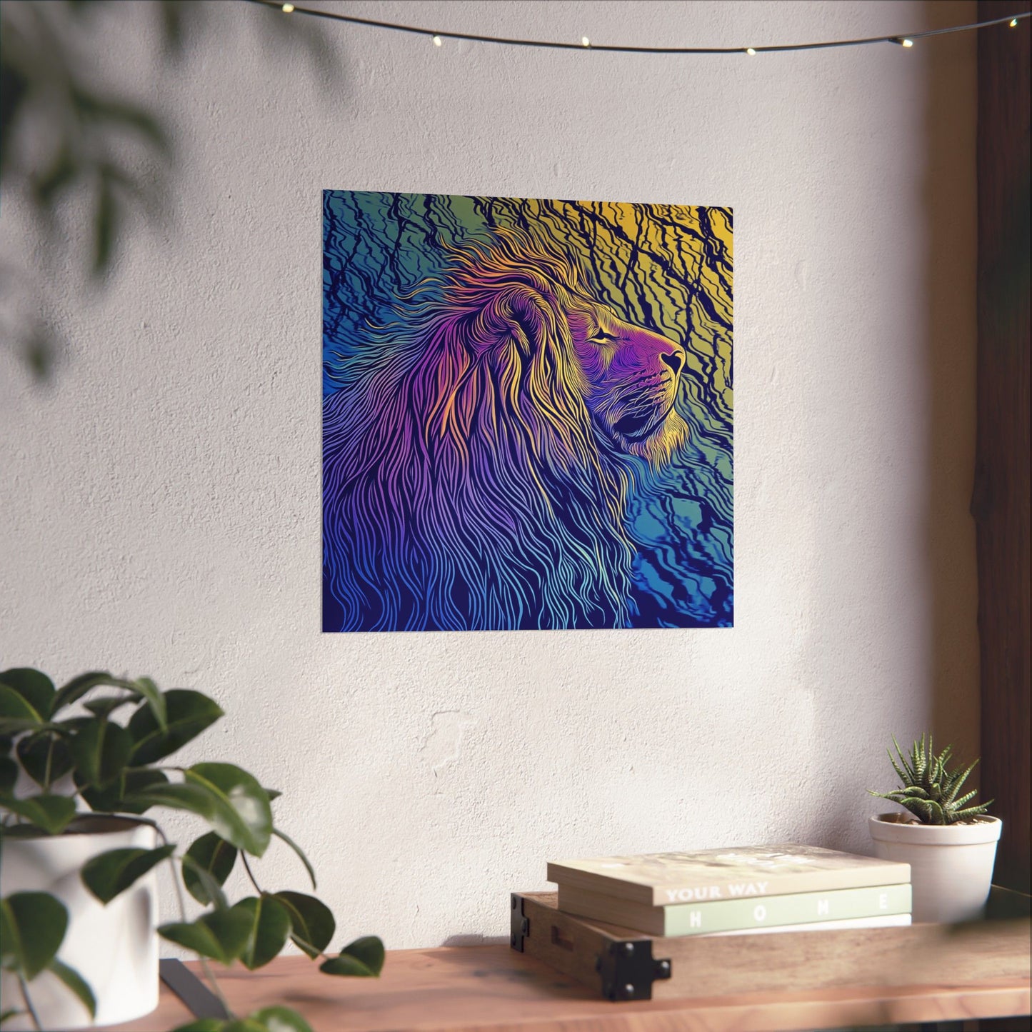Lion Heart - Fine Art Print - Whimsical Animals - Nature Posters - Vibrant Wall Art for Animal Lovers