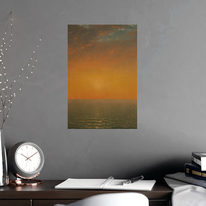 John Frederick Kensett : Sunset on the Sea (1872) - Museum Collection - Fine Art Print