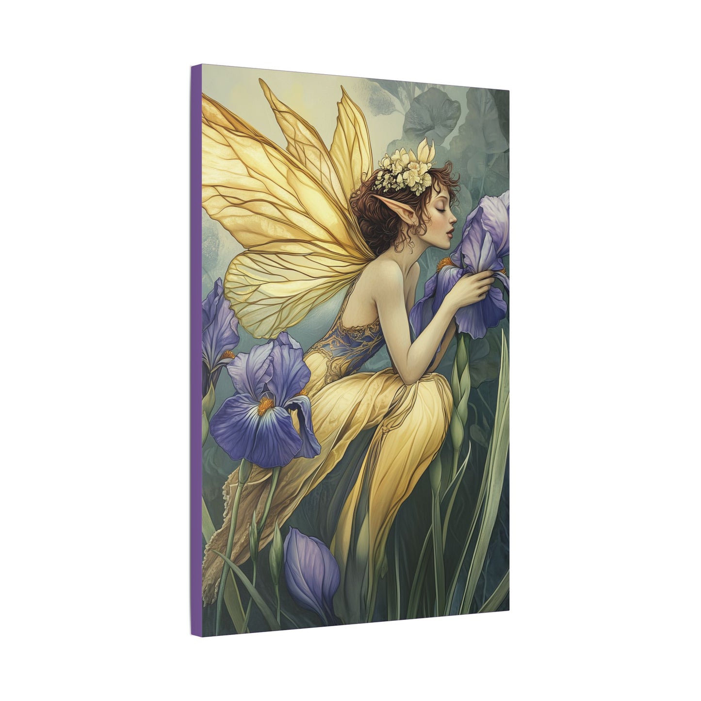 Iris You Were Here - Flowers & Fairies Collection - Fine Art Print on Canvas