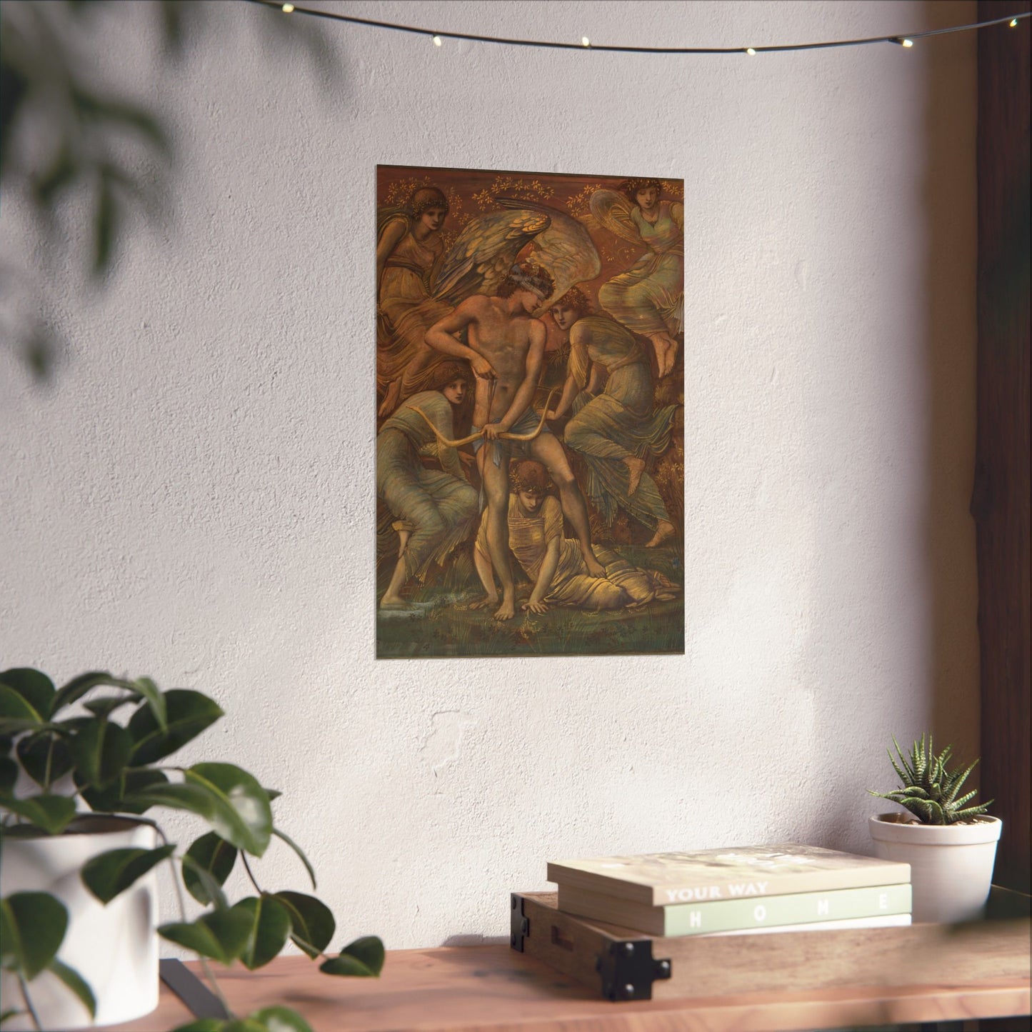 Cupid's Hunting Fields - 1924 - Vintage Fine Art Print - Classic Matte Vertical Poster - Ethereal - Angelic Artwork