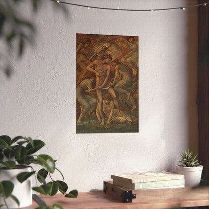 Cupid's Hunting Fields - 1924 - Vintage Fine Art Print - Classic Matte Vertical Poster - Ethereal - Angelic Artwork