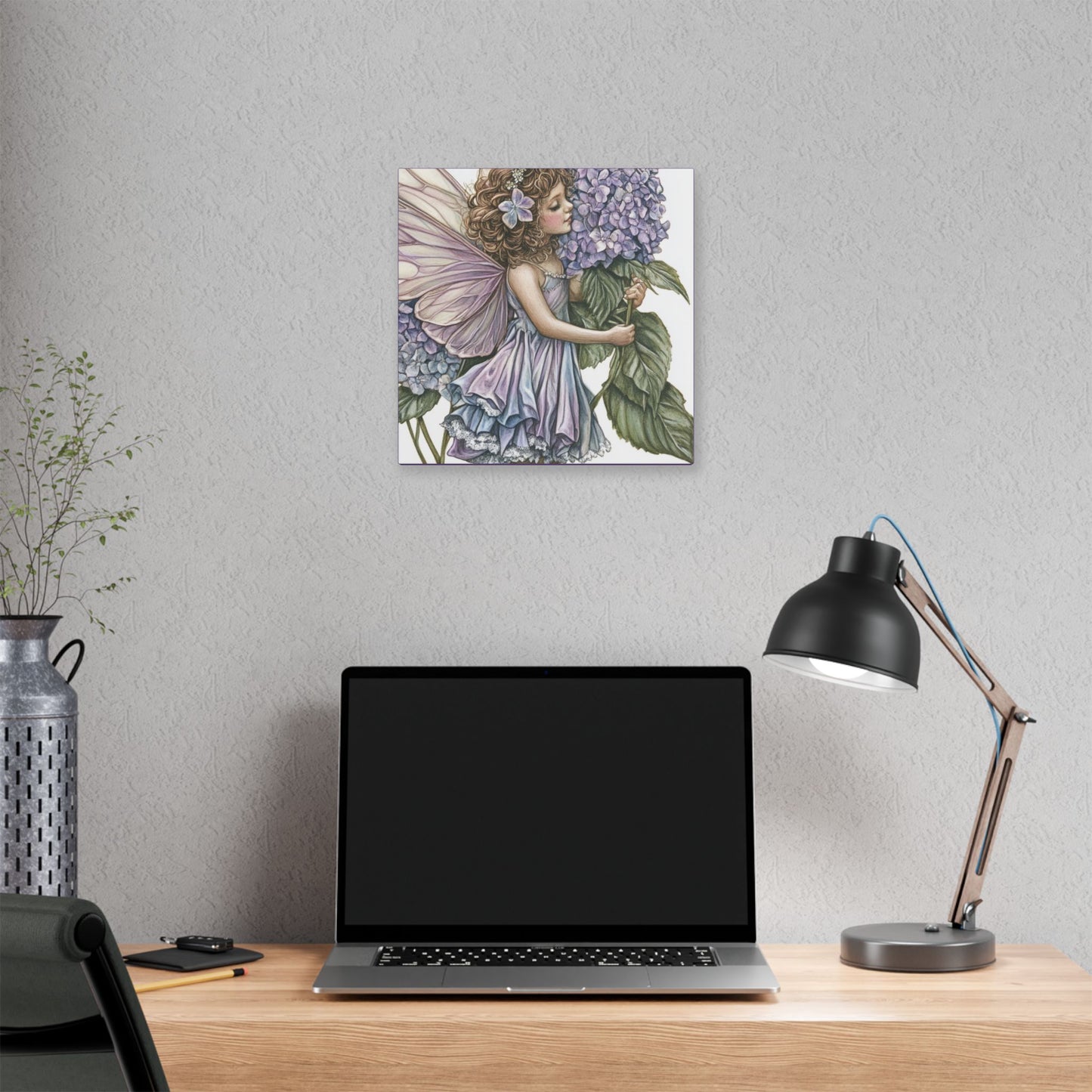 Purple Hydrangea - Flowers & Fairies Collection - Fine Art Print on Canvas