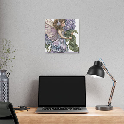 Purple Hydrangea - Flowers & Fairies Collection - Fine Art Print on Canvas