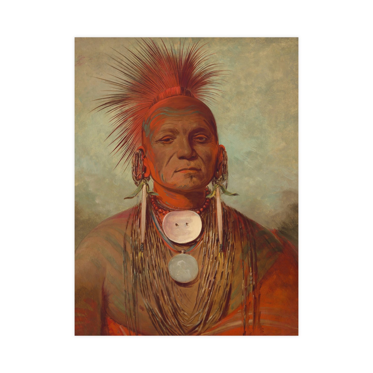 Iowa Medicine Man Portrait - George Catlin - Fine Art Poster