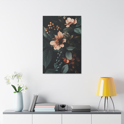Evergreen Moody Botanical -Secret Garden Series  - Fine Art Print on Canvas