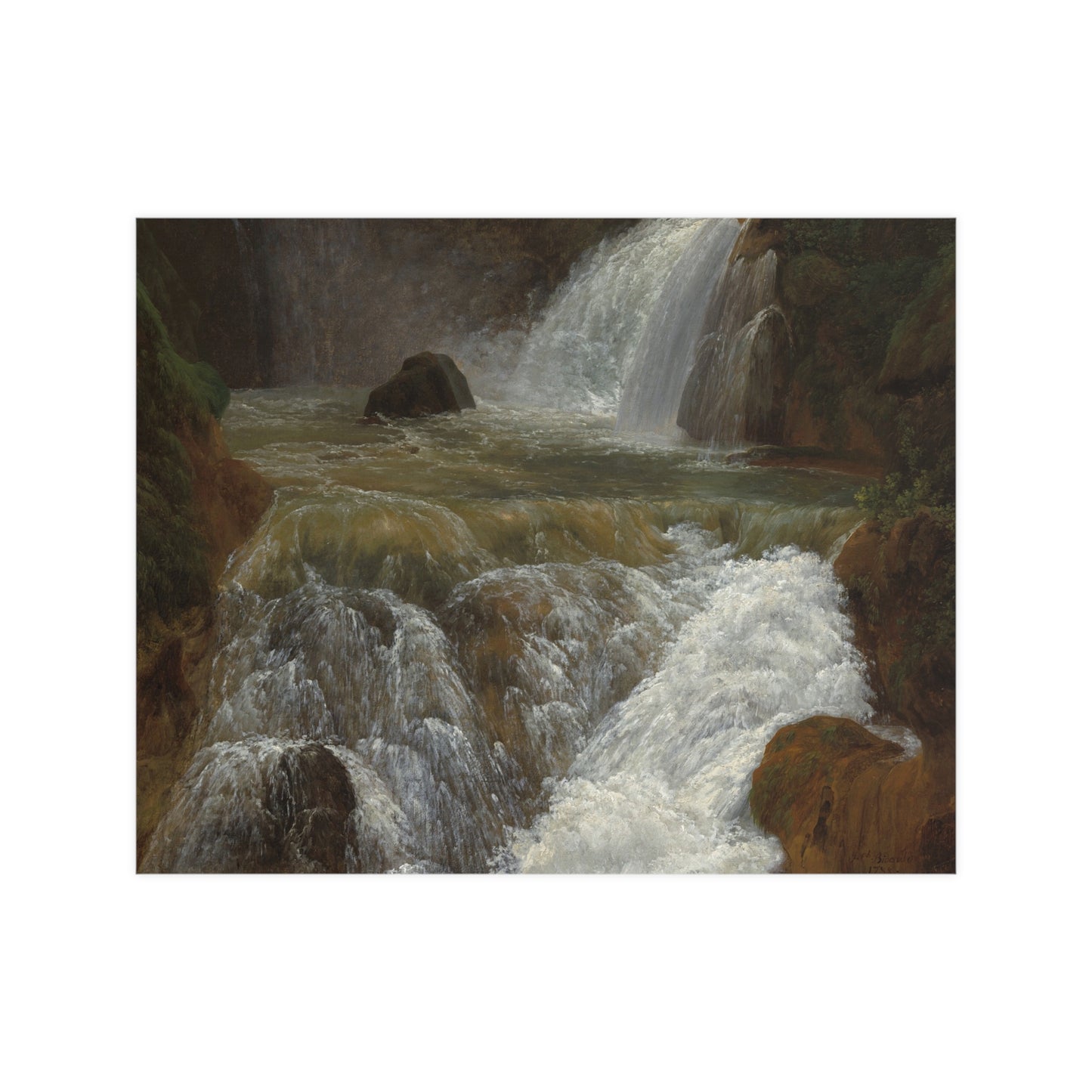 Waterfalls at Tivoli - Italian Landscape Fine Art Poster