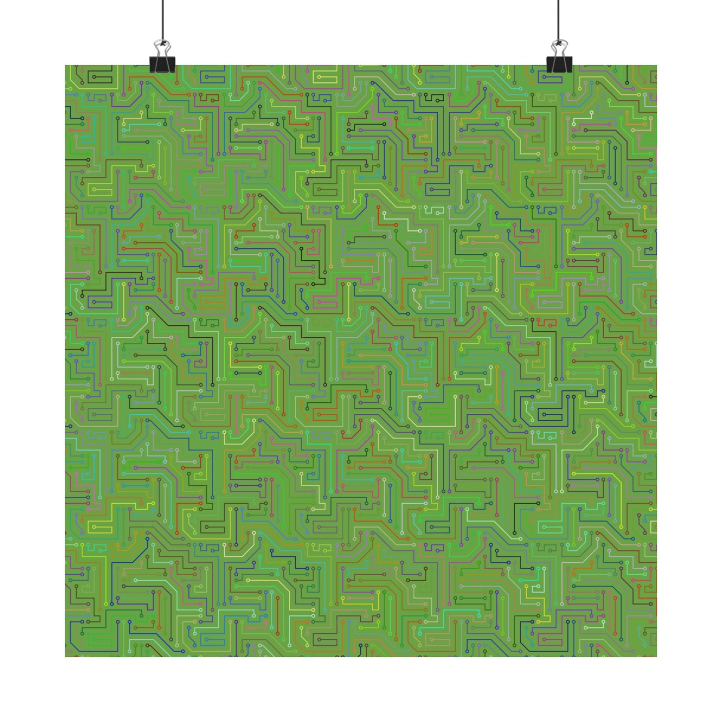 Circuit Board Art Print - Multi-color - Tech- Vertical Poster - Modern Wall Art
