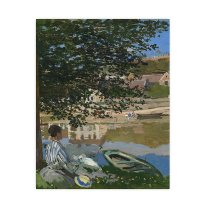 On the Bank of the Seine at Bennecourt - Monet Fine Art Poster