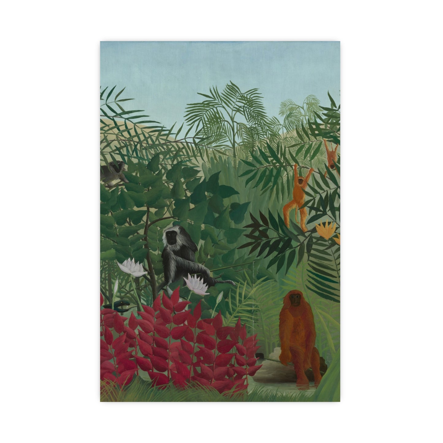 Tropical Forest with Monkeys - Rousseau Fine Art Poster