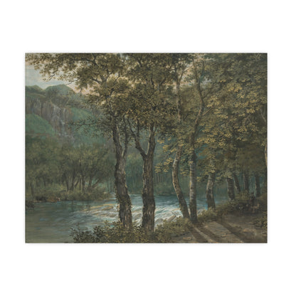 Sunlight Through Trees River Sihl - Forest Landscape Fine Art Poster