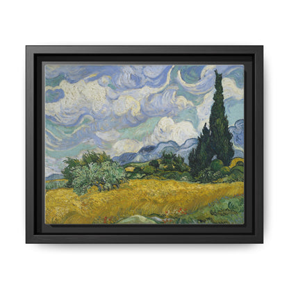 Van Gogh - Wheat Field with Cypresses - Museum Collection - Framed Canvas Print