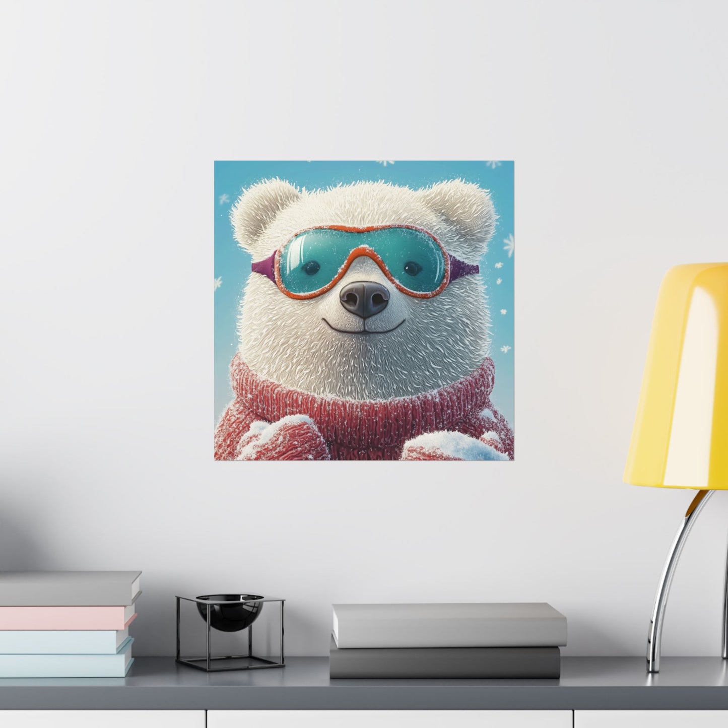 Chill Polar Bear Winter Poster - Cozy & Joyful -  Wall Art & Home Décor