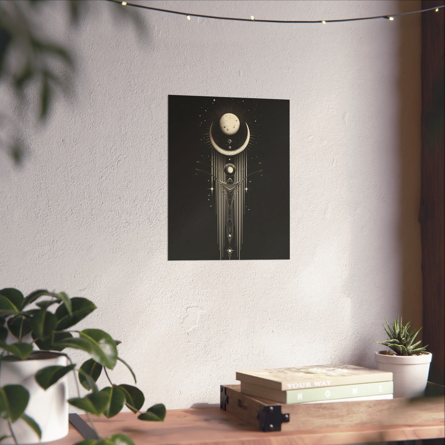 Guided by the Moon - Fine Art Print - Cosmic Poster - Celestial Wall Art - Astronomy Lovers - Space - Ethereal