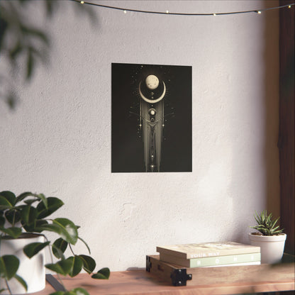 Guided by the Moon - Fine Art Print - Cosmic Poster - Celestial Wall Art - Astronomy Lovers - Space - Ethereal