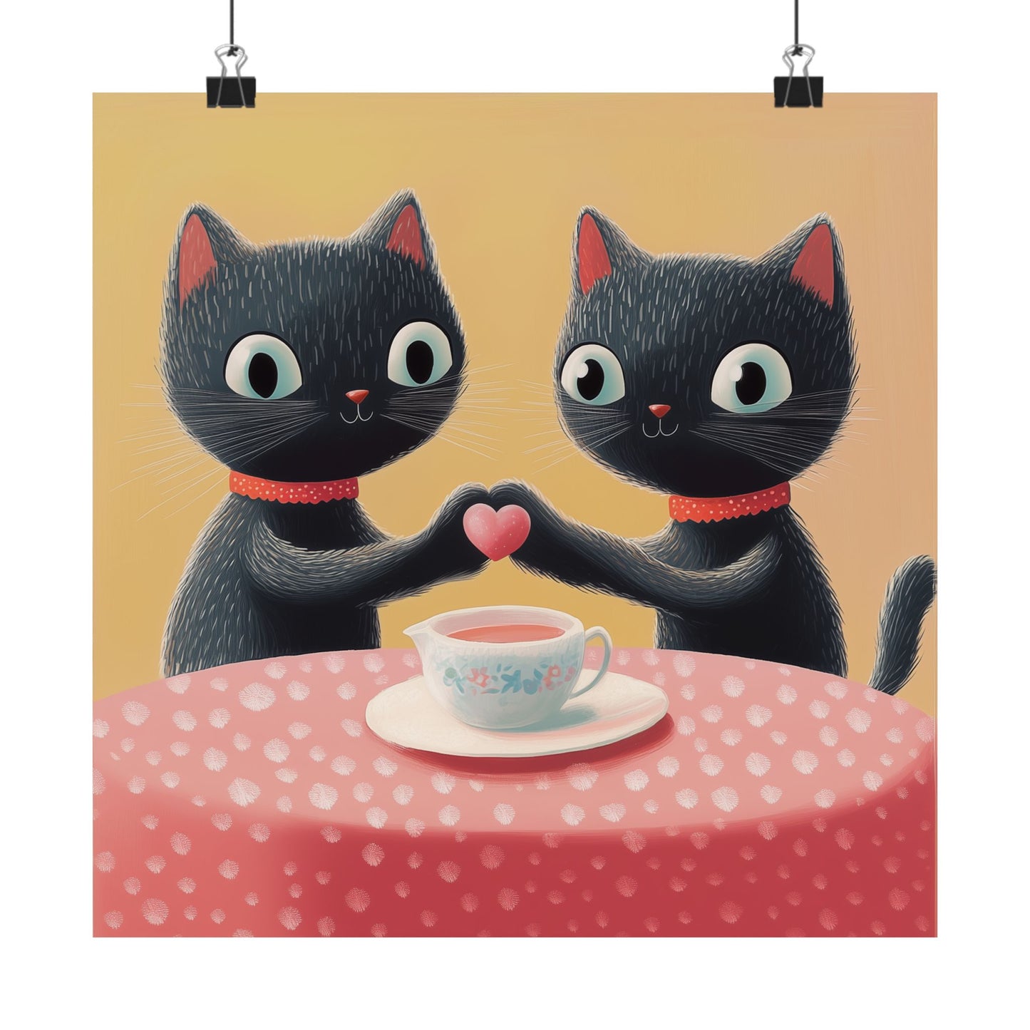 Cat Café - Loving Life - Matte Vertical Posters - Perfect Wall Art for Cat Lovers