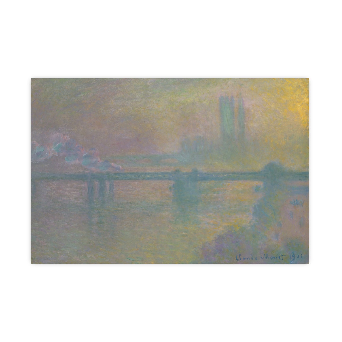 Charing Cross Bridge London - Monet Fine Art Poster