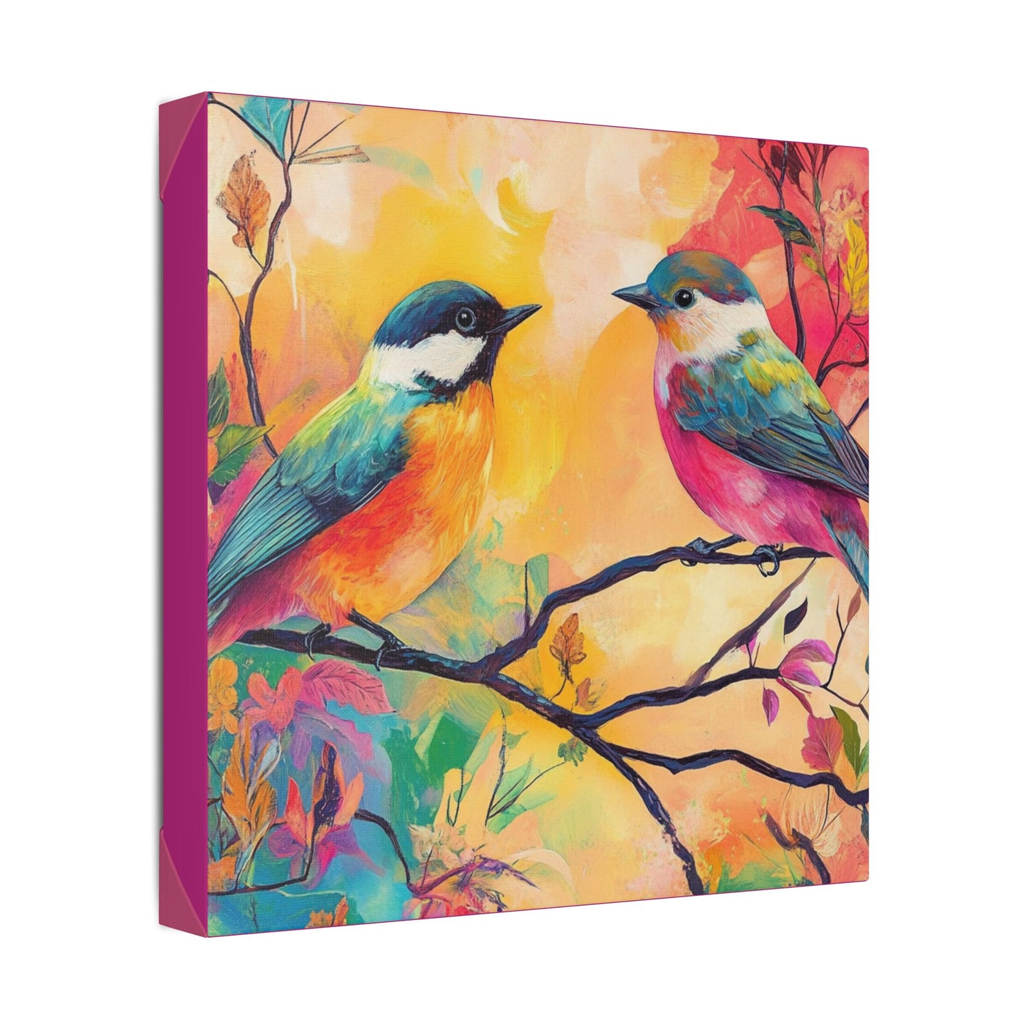 Love Birds in Paradise - Fine Art Print - Wall Art - on Canvas