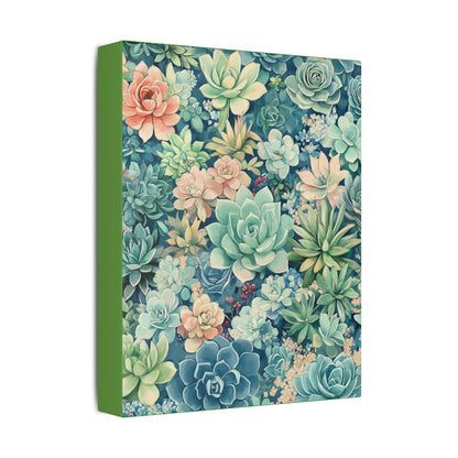 Succulents in Pastel - Secret Garden Collection - Fine Art Print on Canvas