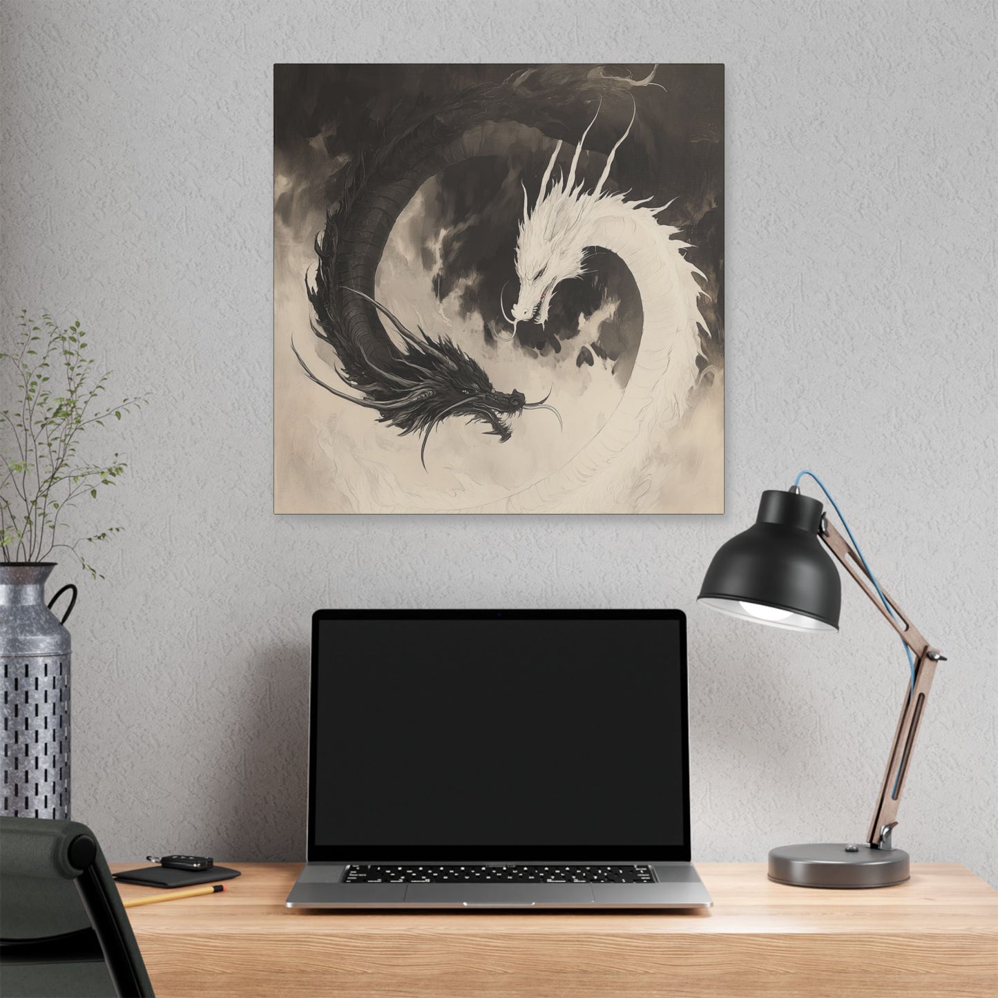 Yin & Yang - Dragon Art Collection -  Fine Art Print on Canvas