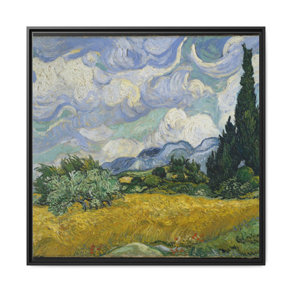 Van Gogh - Wheat Field with Cypresses - Museum Collection - Framed Canvas Print