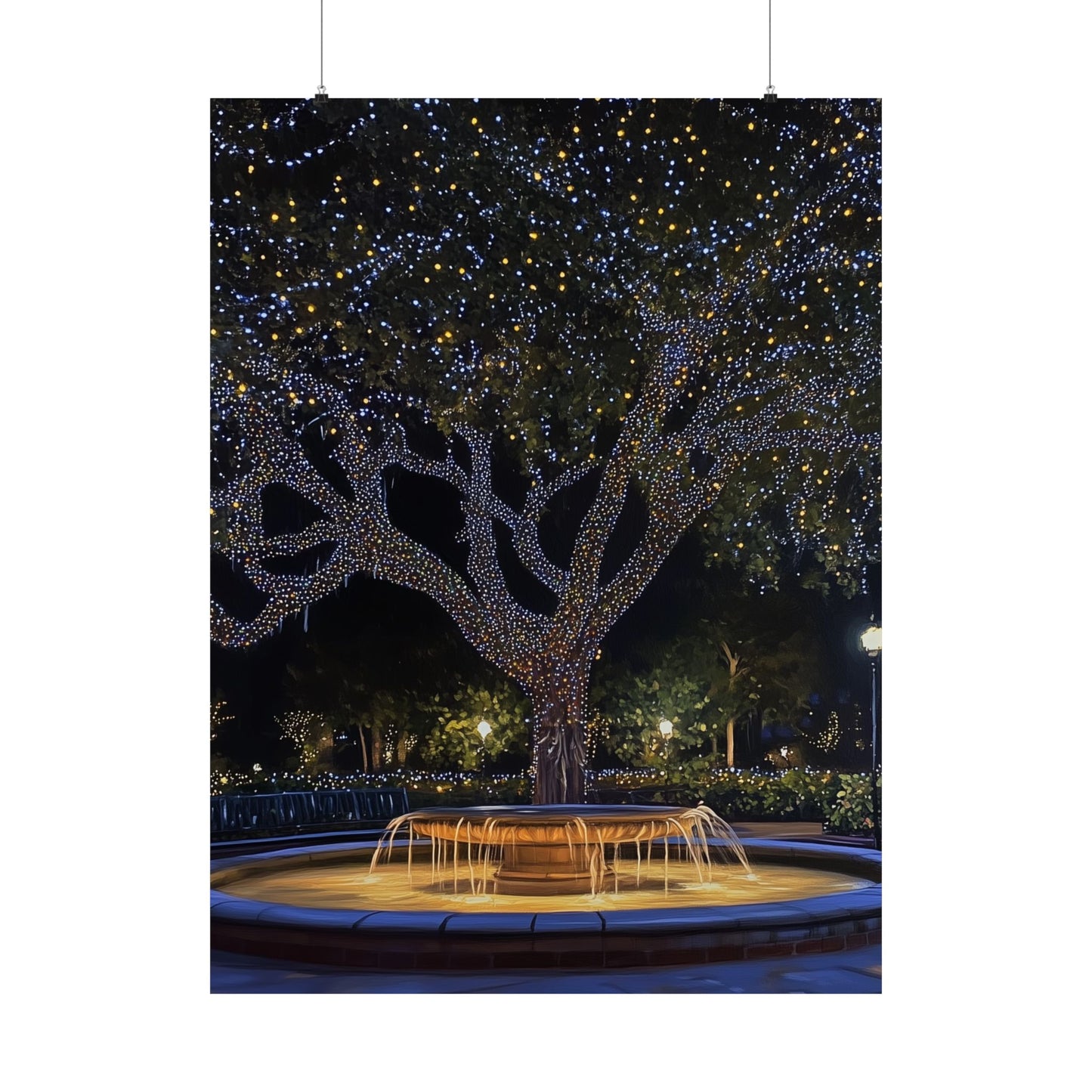 Winter Lights in the Park - Fine Art Print - Poster Print