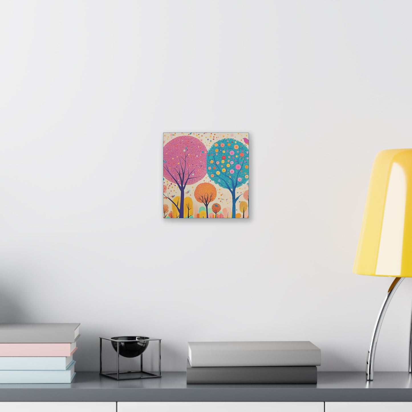 Happy Polka Dot Trees - Delight in Nature Series - Fine Art Print on Canvas