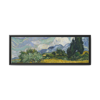 Van Gogh - Wheat Field with Cypresses - Museum Collection - Framed Canvas Print