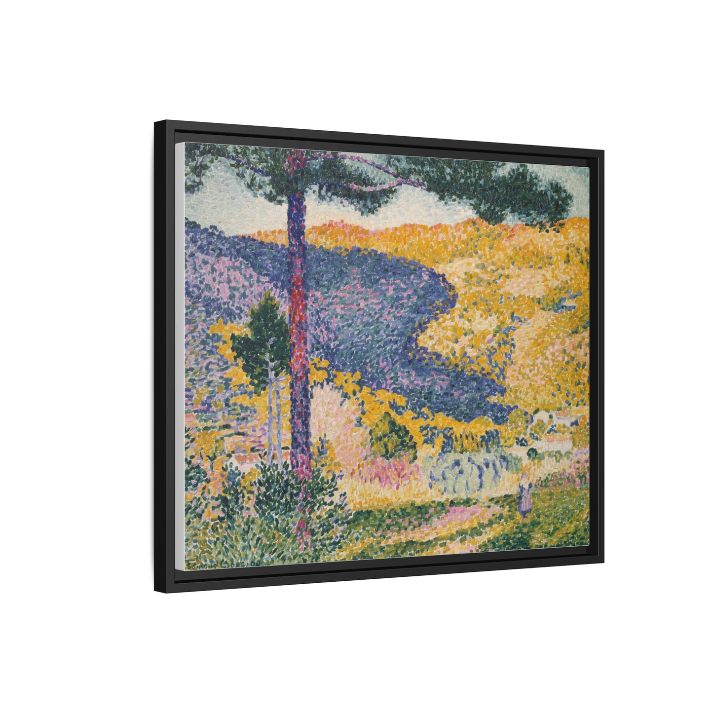 Valley with Fir Shade on the Mountain - Museum Collection - Framed Canvas Print