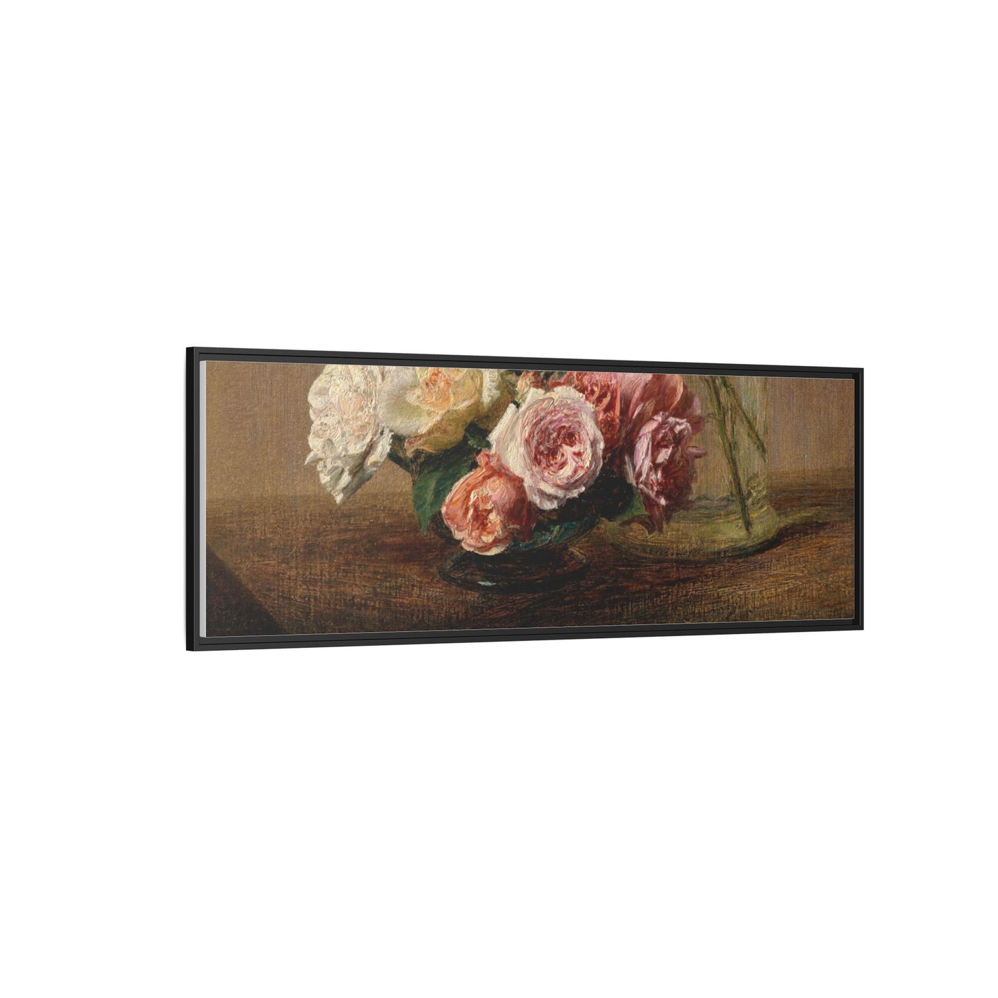 Henri Fantin-Latour : Roses and Lilies (1888) - Giclee Fine Art Print - Museum Collection Framed Canvas Print
