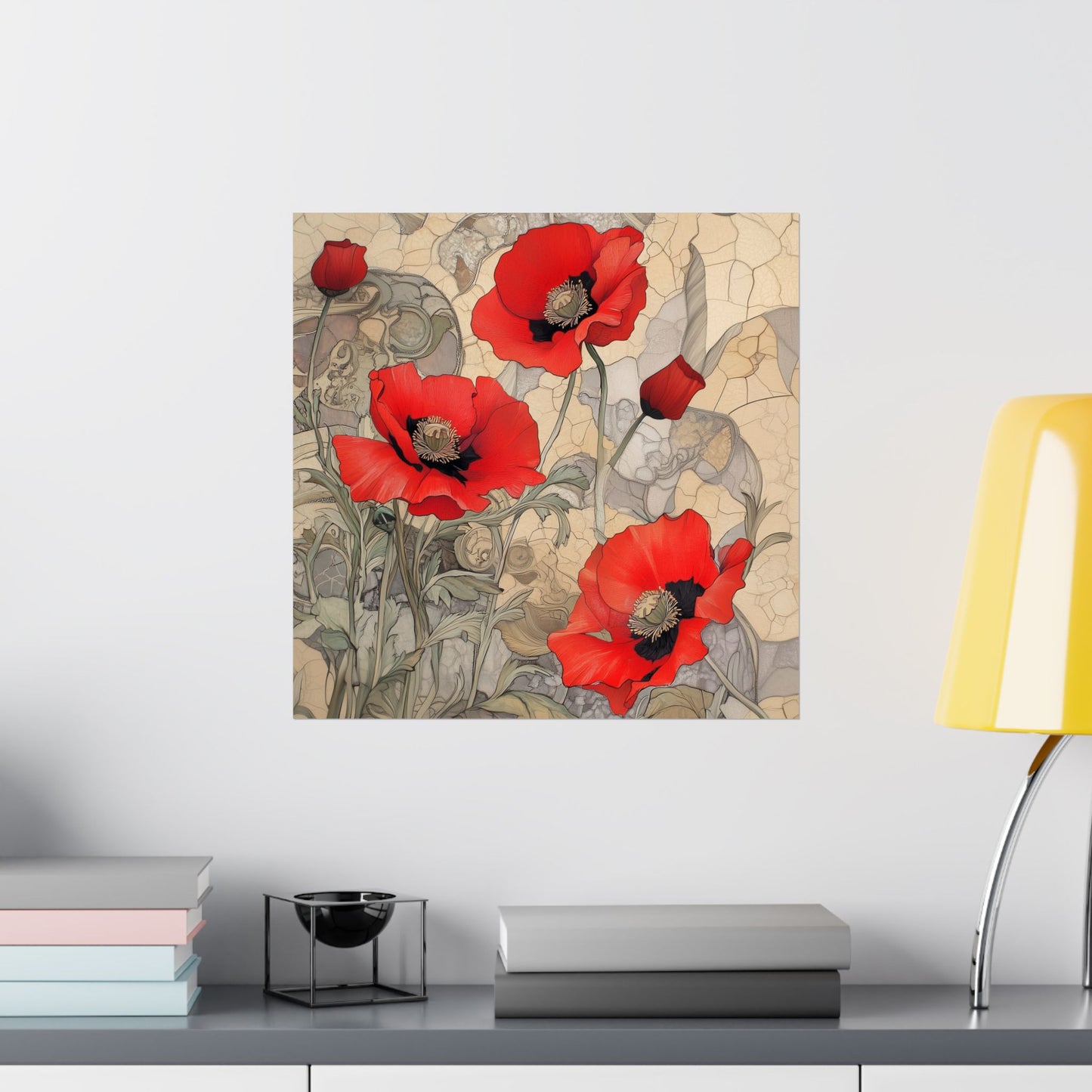 Pretty Poppy Fine Art Print - Floral Matte Vertical Poster – Artwork for Home Décor