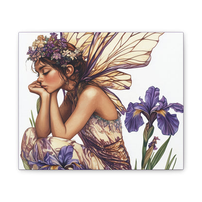 Iris You Were Here - Flowers & Fairies Collection - Fine Art Print on Canvas