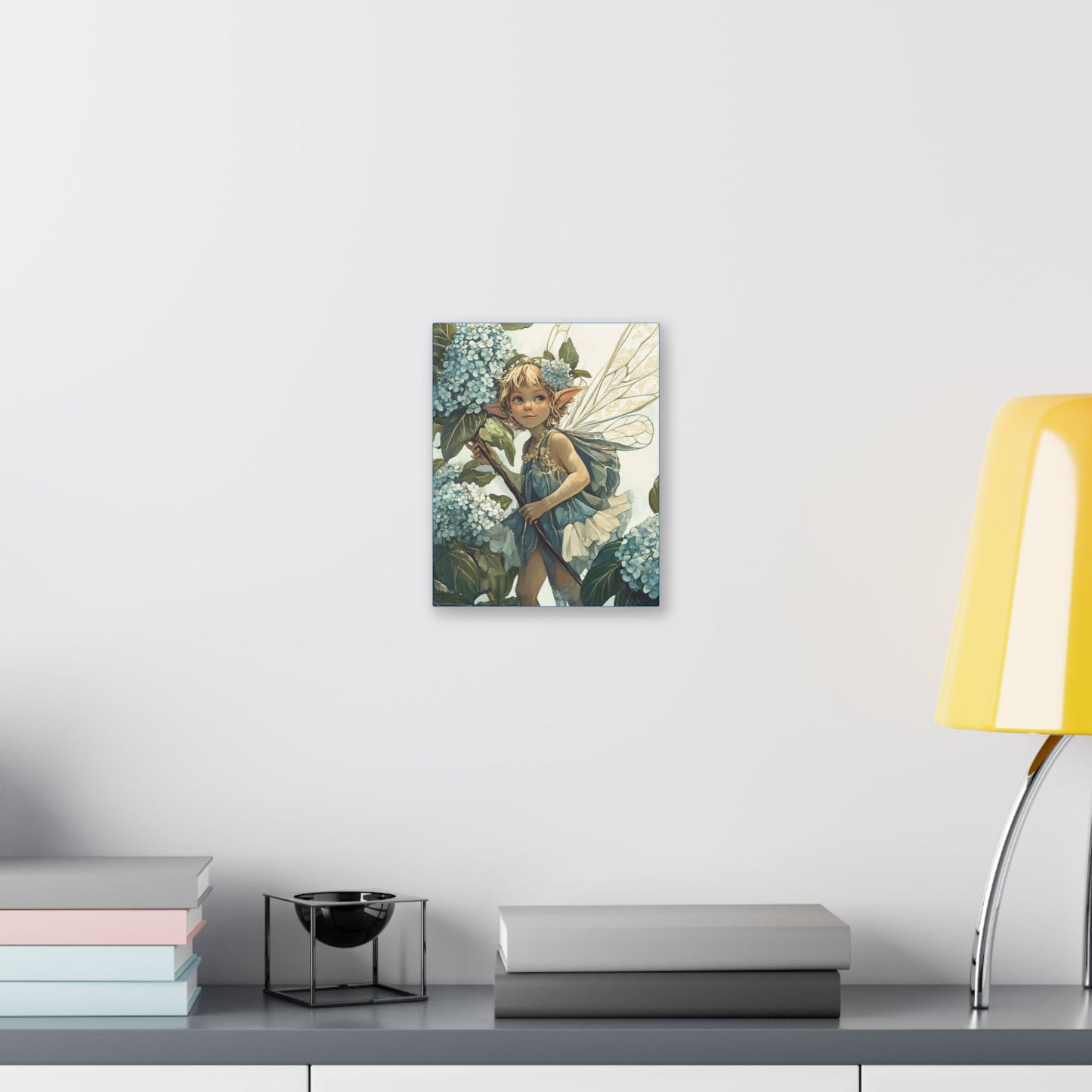 Blue Hydrangea - Flowers & Fairies Collection - Fine Art Print on Canvas