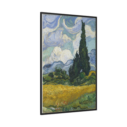 Van Gogh - Wheat Field with Cypresses - Museum Collection - Framed Canvas Print