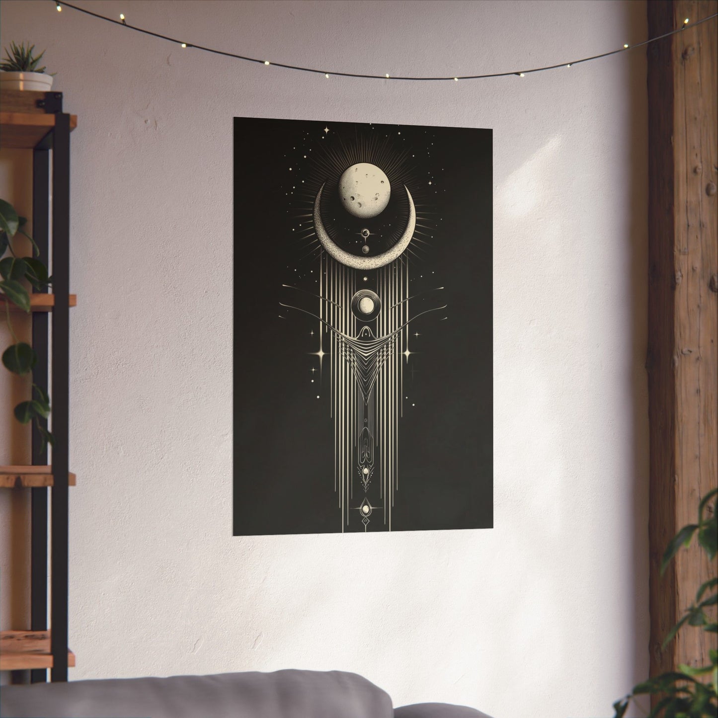 Guided by the Moon - Fine Art Print - Cosmic Poster - Celestial Wall Art - Astronomy Lovers - Space - Ethereal