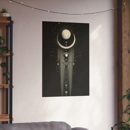 Guided by the Moon - Fine Art Print - Cosmic Poster - Celestial Wall Art - Astronomy Lovers - Space - Ethereal
