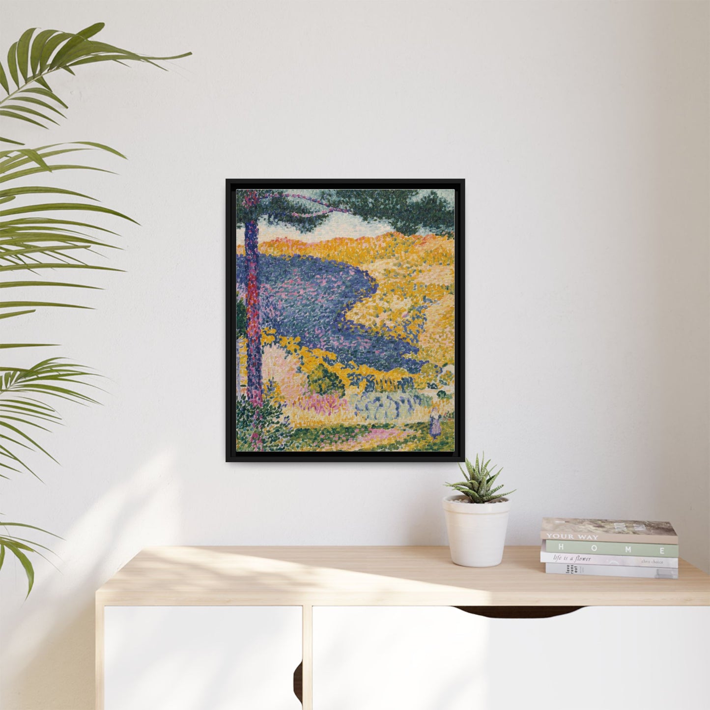 Valley with Fir Shade on the Mountain - Museum Collection - Framed Canvas Print