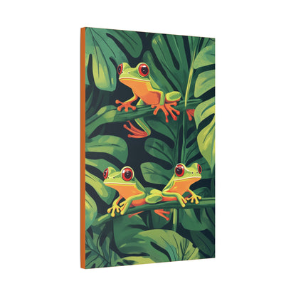 Tree Frog Trio - Garden Friends Series - Fine Art Print on Canvas