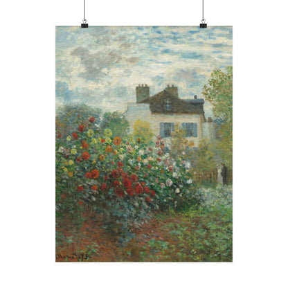 Monet - Artist's Garden at Argenteuil Fine Art Print