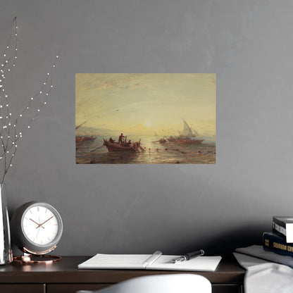 Tuna Fishing at Sunrise Marseilles - Maritime Fine Art Poster