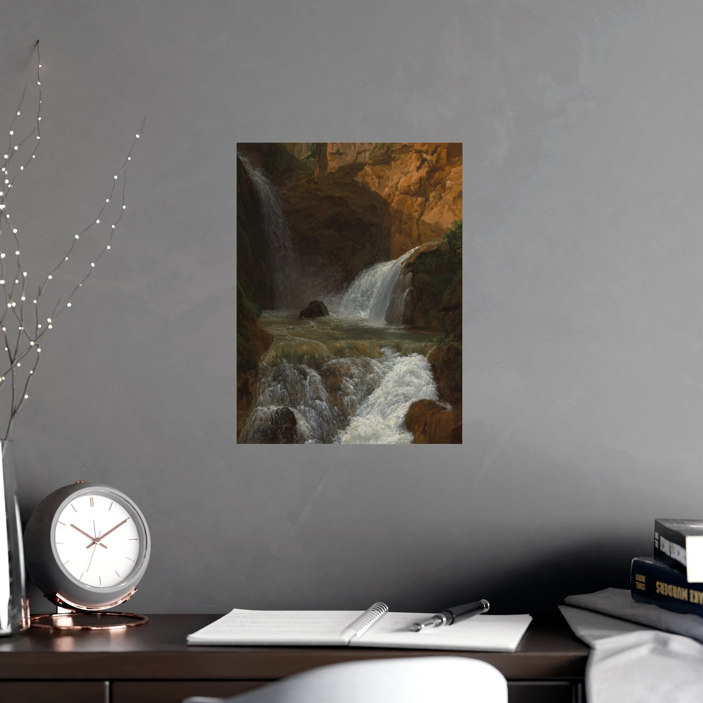 Waterfalls at Tivoli - Italian Landscape Fine Art Poster