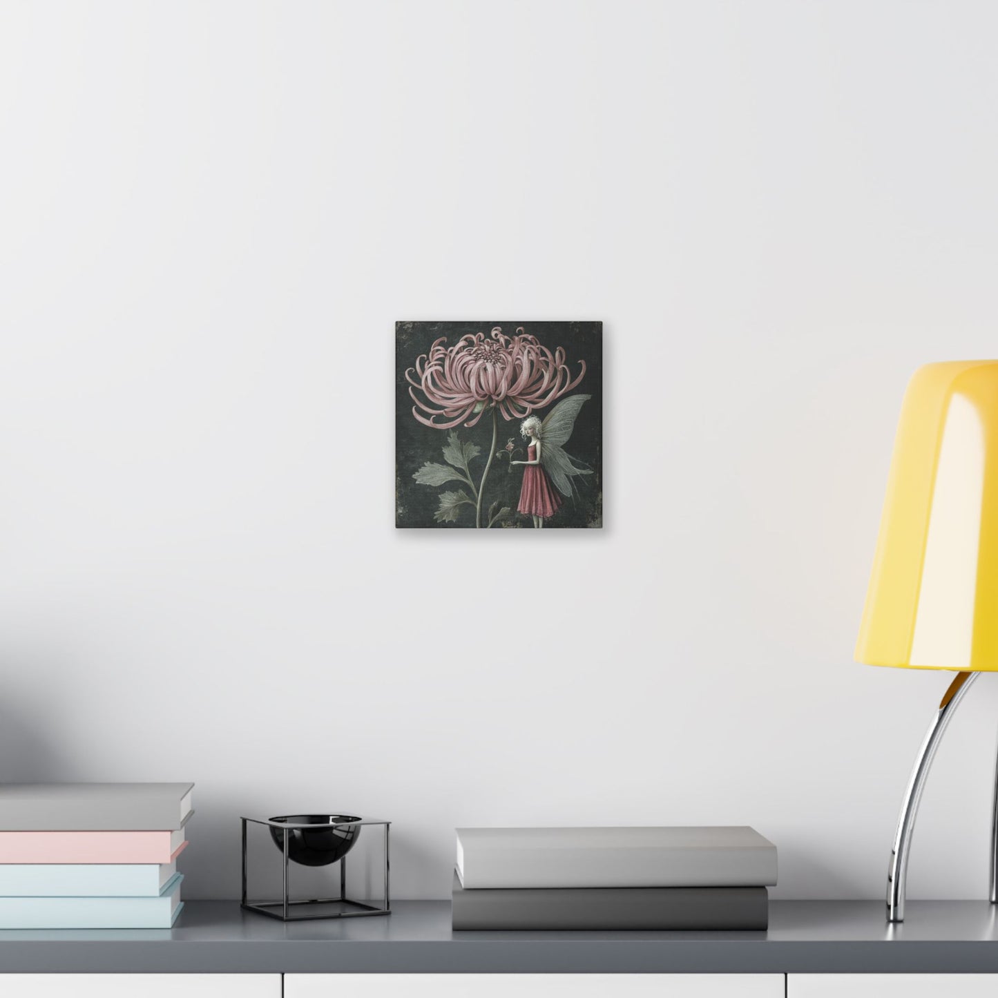 Only Chrysanthemum Will Do - Fairies & Flowers Wall Art Collection on Canvas