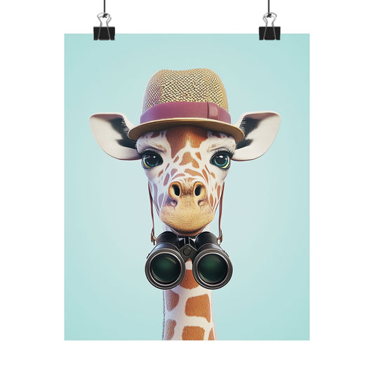 Adventure Awaits - His & Hers Giraffe Fine Art Prints (II) - Whimsical Animals - Wall Art -  Fine Art Prints - Home Décor