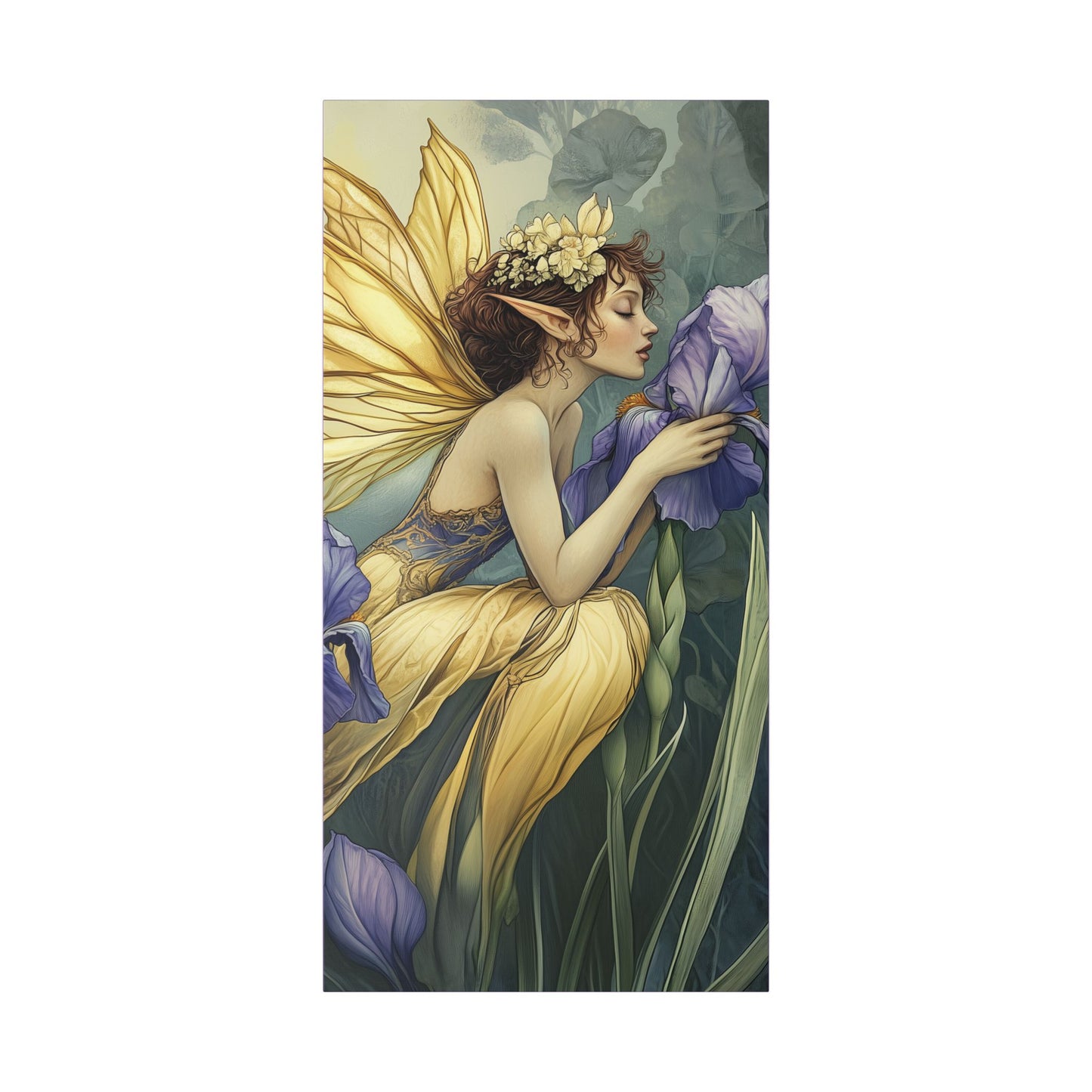 Iris You Were Here - Flowers & Fairies Collection - Fine Art Print on Canvas