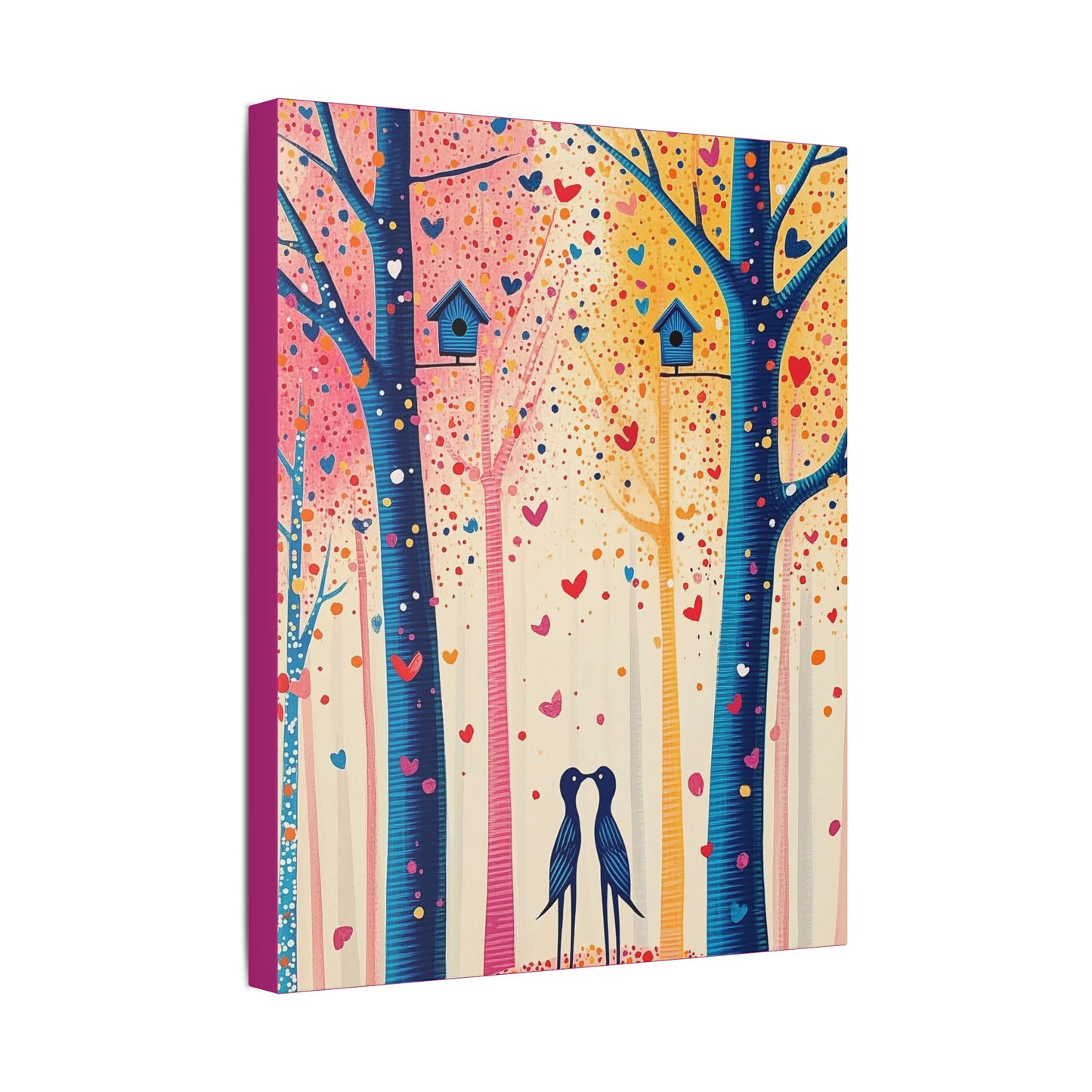 Little Love Birds - Delight in Nature Series - Fine Art Print on Canvas