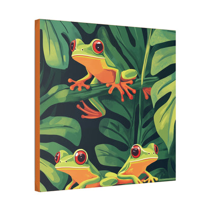 Tree Frog Trio - Garden Friends Series - Fine Art Print on Canvas