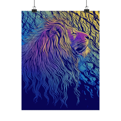 Lion Heart - Fine Art Print - Whimsical Animals - Nature Posters - Vibrant Wall Art for Animal Lovers