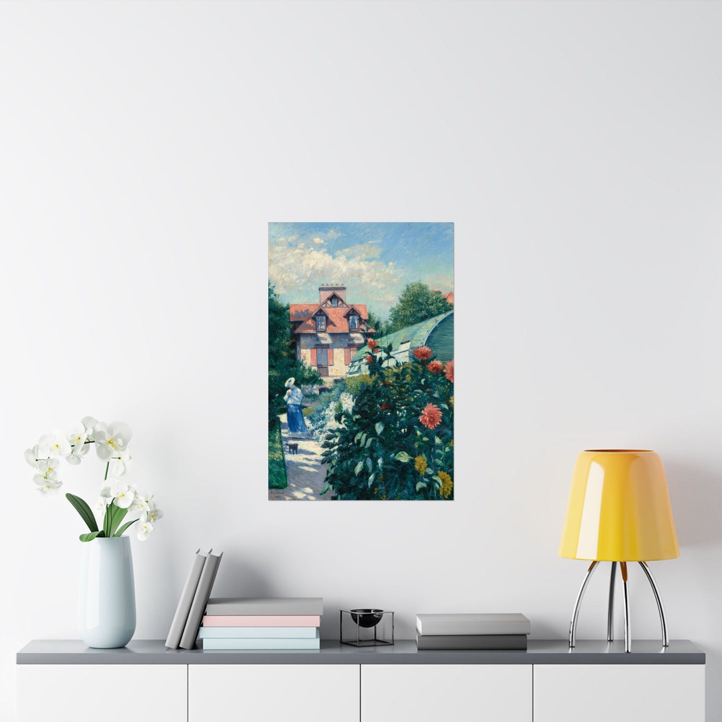 Dahlias Vintage Botanical Fine Art Print
