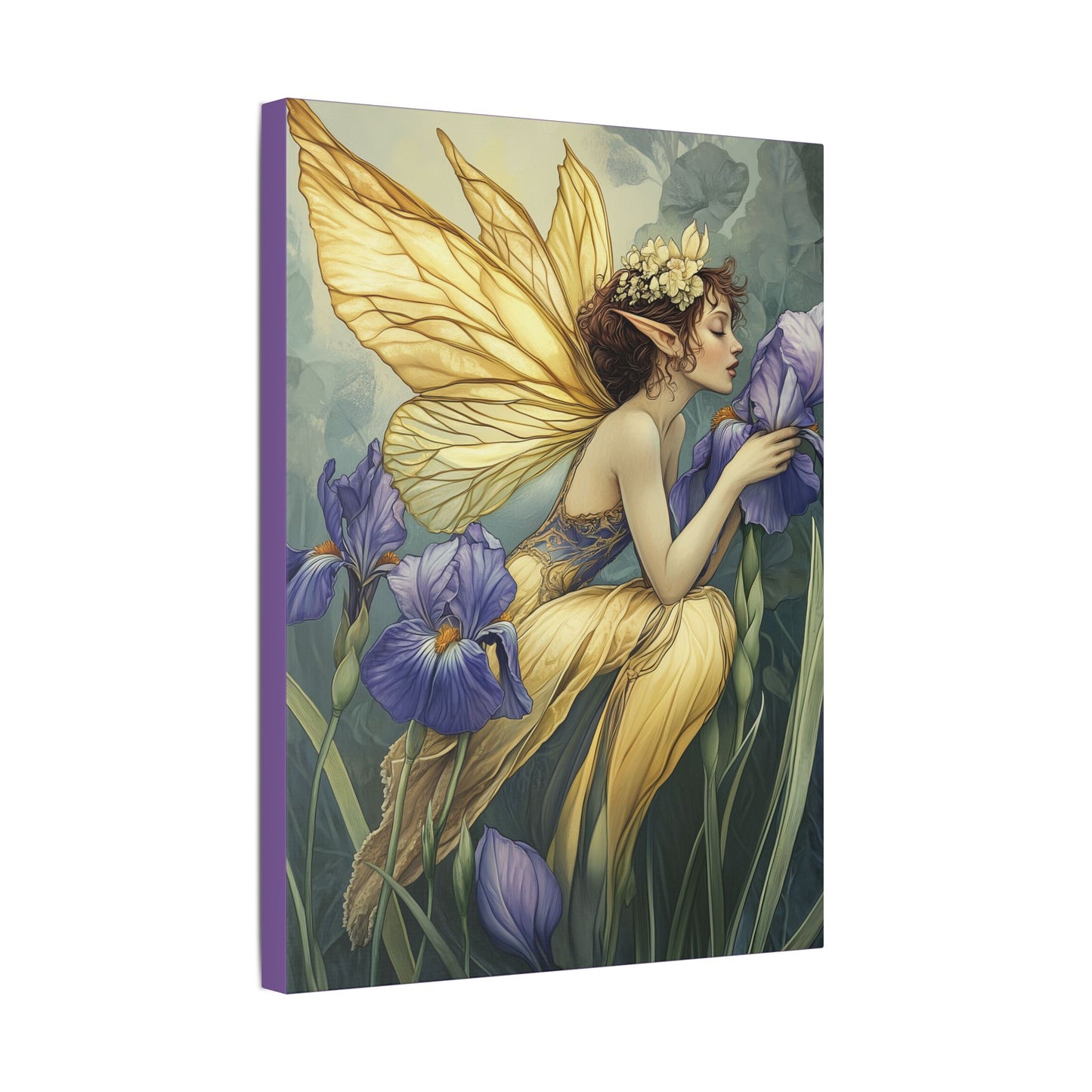 Iris You Were Here - Flowers & Fairies Collection - Fine Art Print on Canvas
